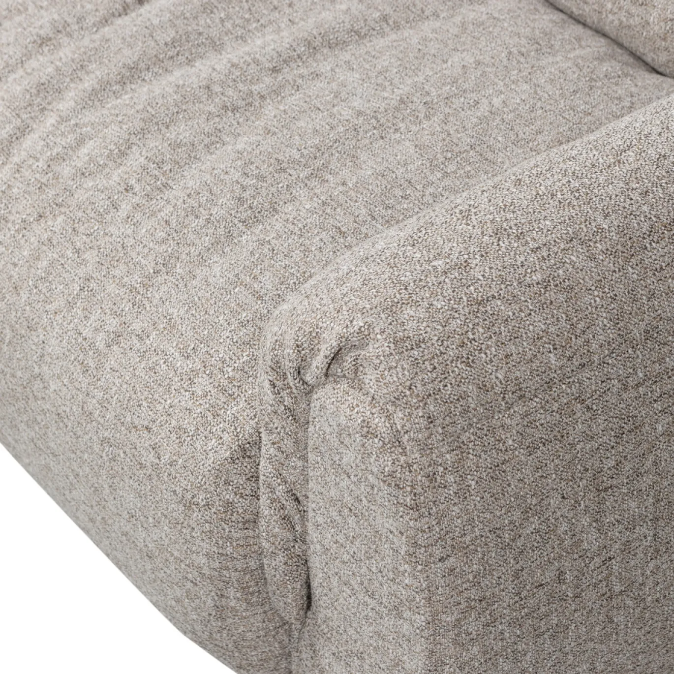 Woood Hoekbank Baggy Links Geweven Stof Naturel Melange