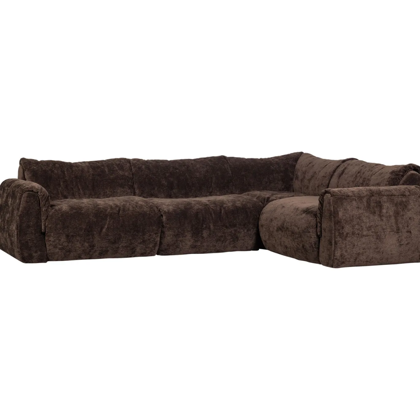 Woood Hoekbank Baggy Rechts 3d Chenille Donkerbruin