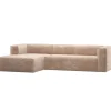 Woood Hoekbank Bean Links Chenille Velvet Naturel