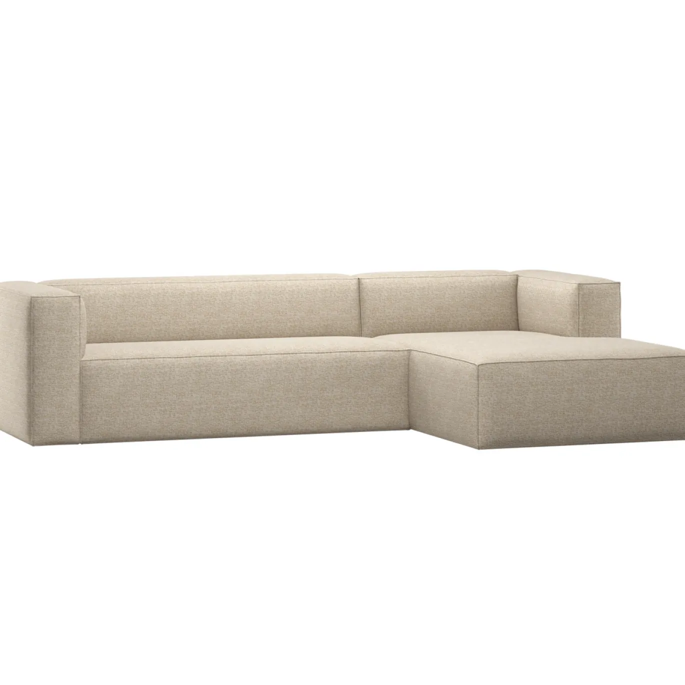 Woood Hoekbank Bean Rechts Beige Melange