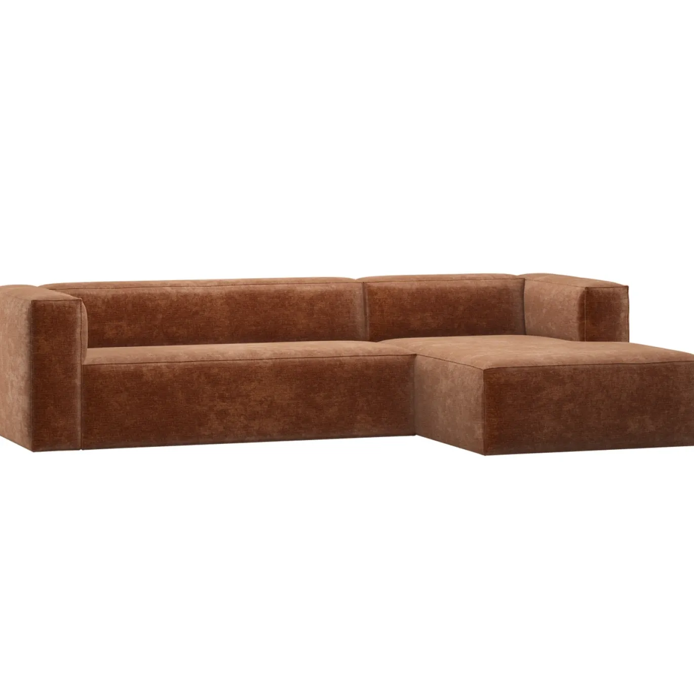 Woood Hoekbank Bean Rechts Chenille Velvet Terra