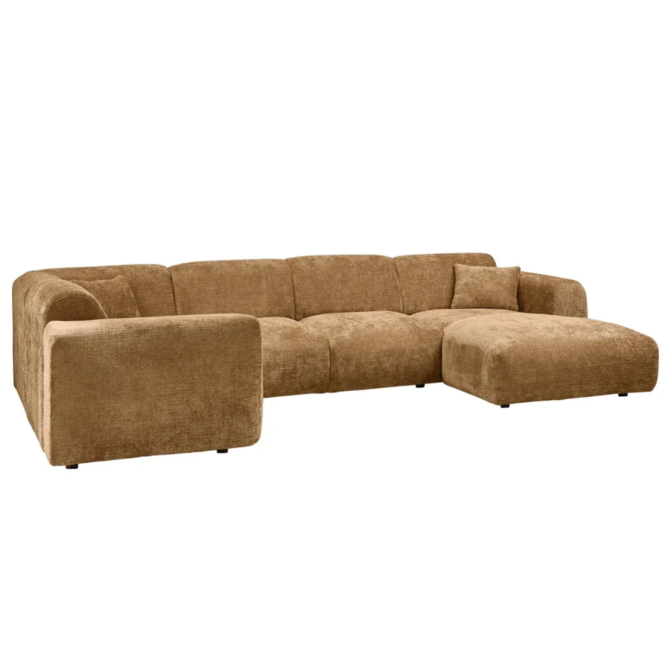 Woood Hoekbank Cloud Links Chenille Honinggeel