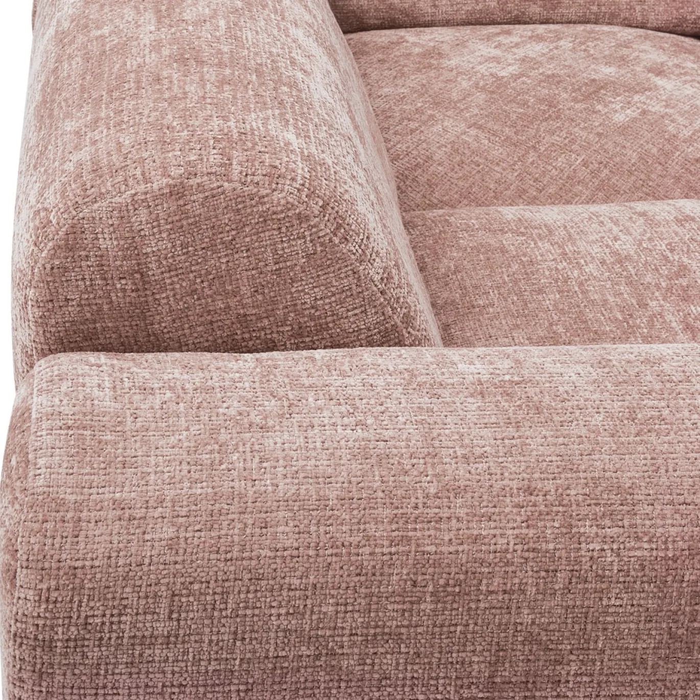 Woood Hoekbank Cloud Links Chenille Taupe/Roze