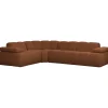 Woood Hoekbank Mojo Links Boucle Roestbruin Melange