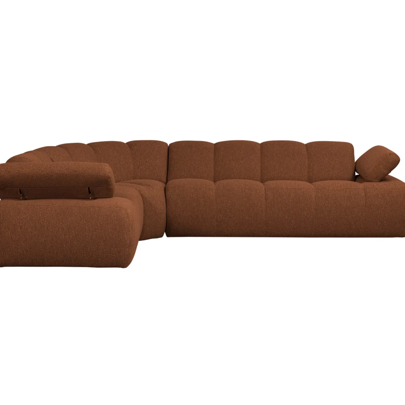 Woood Hoekbank Mojo Links Boucle Roestbruin Melange