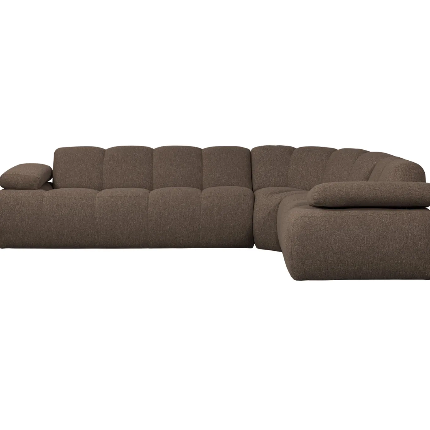 Woood Hoekbank Mojo Rechts Boucle Bruin Melange