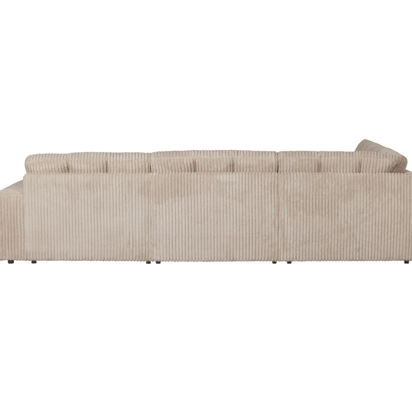Woood Hoekbank Second Date Links Ribstof Beige