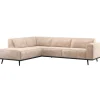 Woood Hoekbank Statement Links Chenille Velvet Naturel