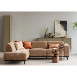 Woood Hoekbank Statement Links Chenille Velvet Taupe