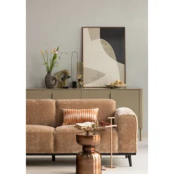 Woood Hoekbank Statement Links Chenille Velvet Perzikroze