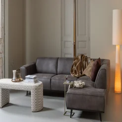 Woood Hoekbank Statement Rechts Ecoleer Donkergrijs