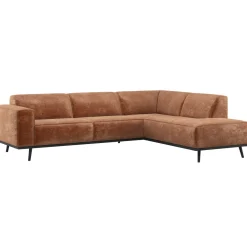 Woood Hoekbank Statement Rechts Chenille Velvet Terra