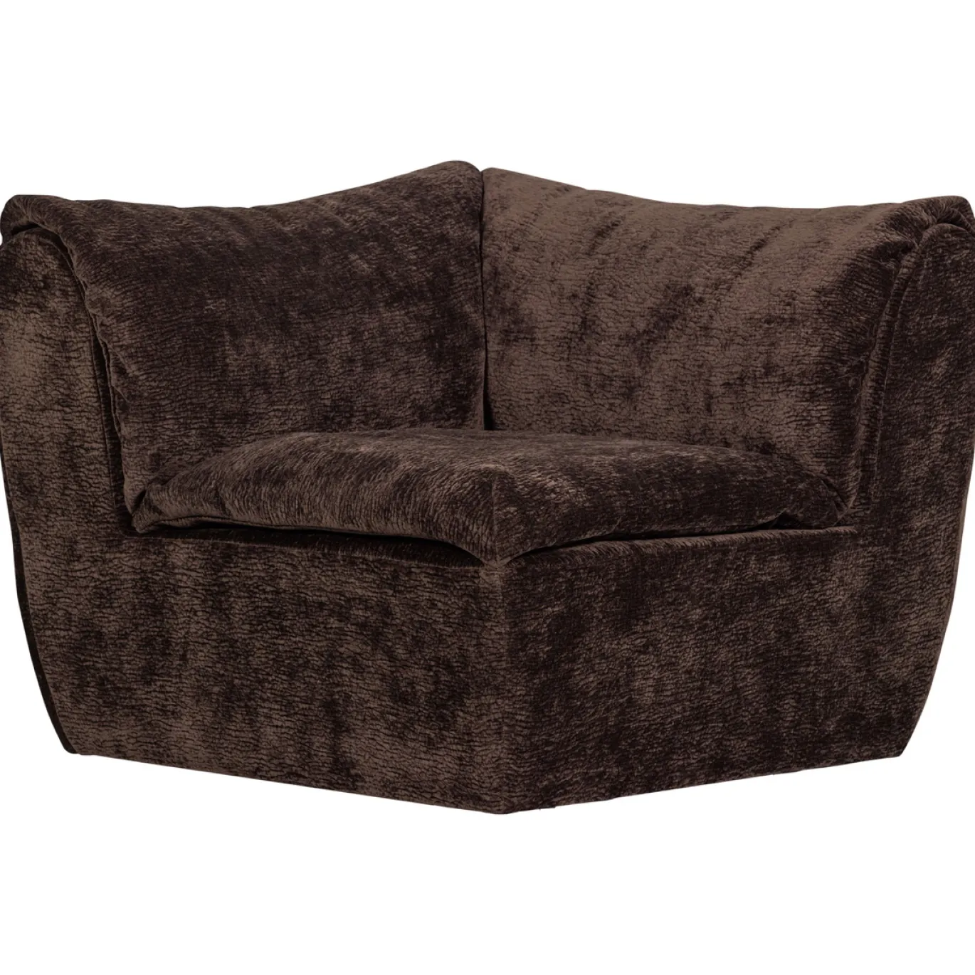 Woood Hoekelement Baggy 3d Chenille Donkerbruin