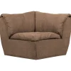 Woood Hoekelement Baggy Geweven Chenille Bruin