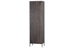 Woood Hoge Kast New Gravure met Lade Essenhout Espresso