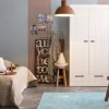 Woood Kledingkast Connect met lades 3-Deurs Wit