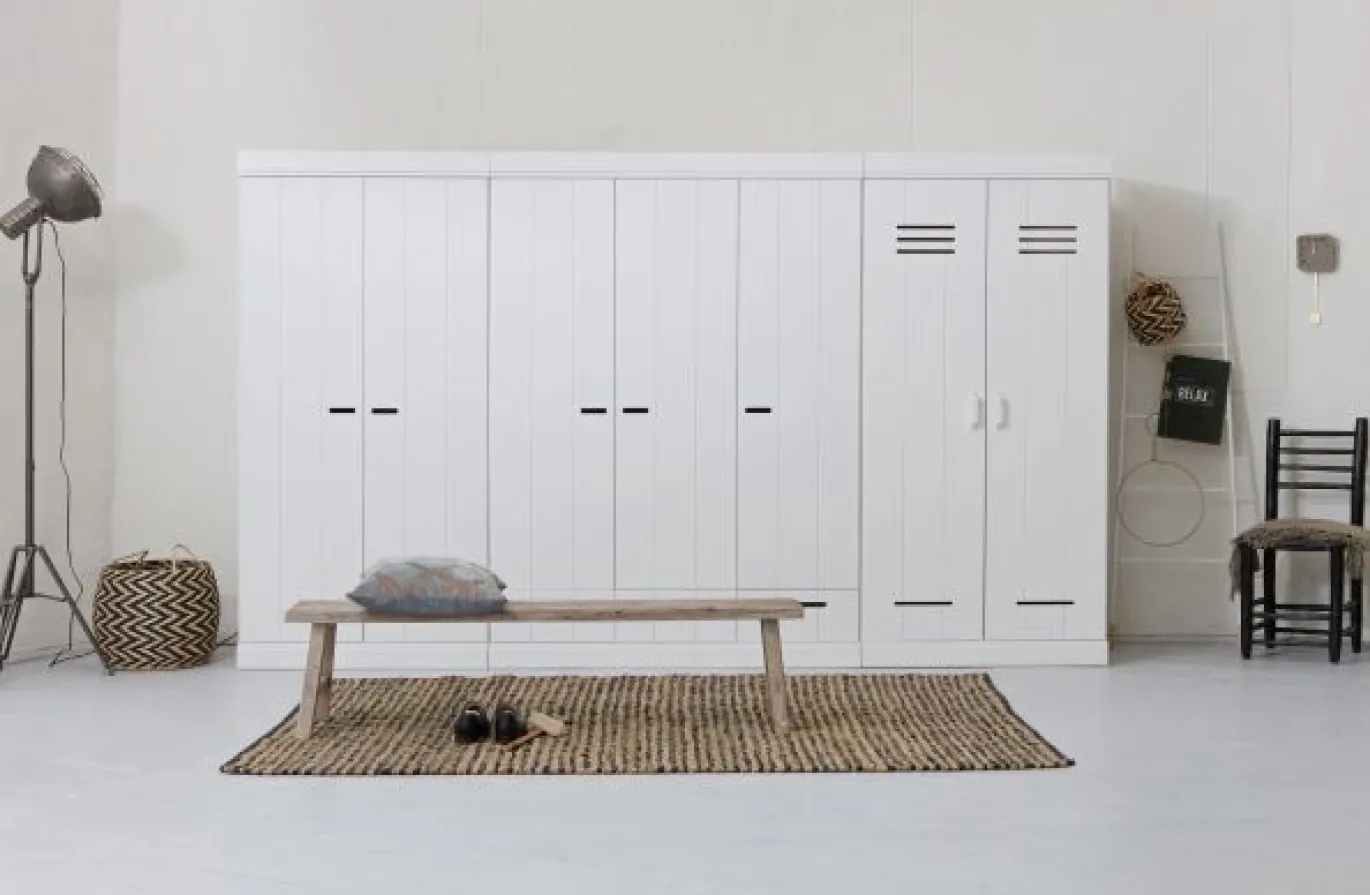 Woood Kledingkast Connect met lades 3-Deurs Wit