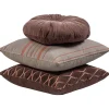 Woood Kussens Aziz Velvet Bruin/naturel Set Van 3