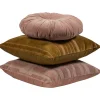 Woood Kussens Feis Velvet Roze/naturel Set Van 3