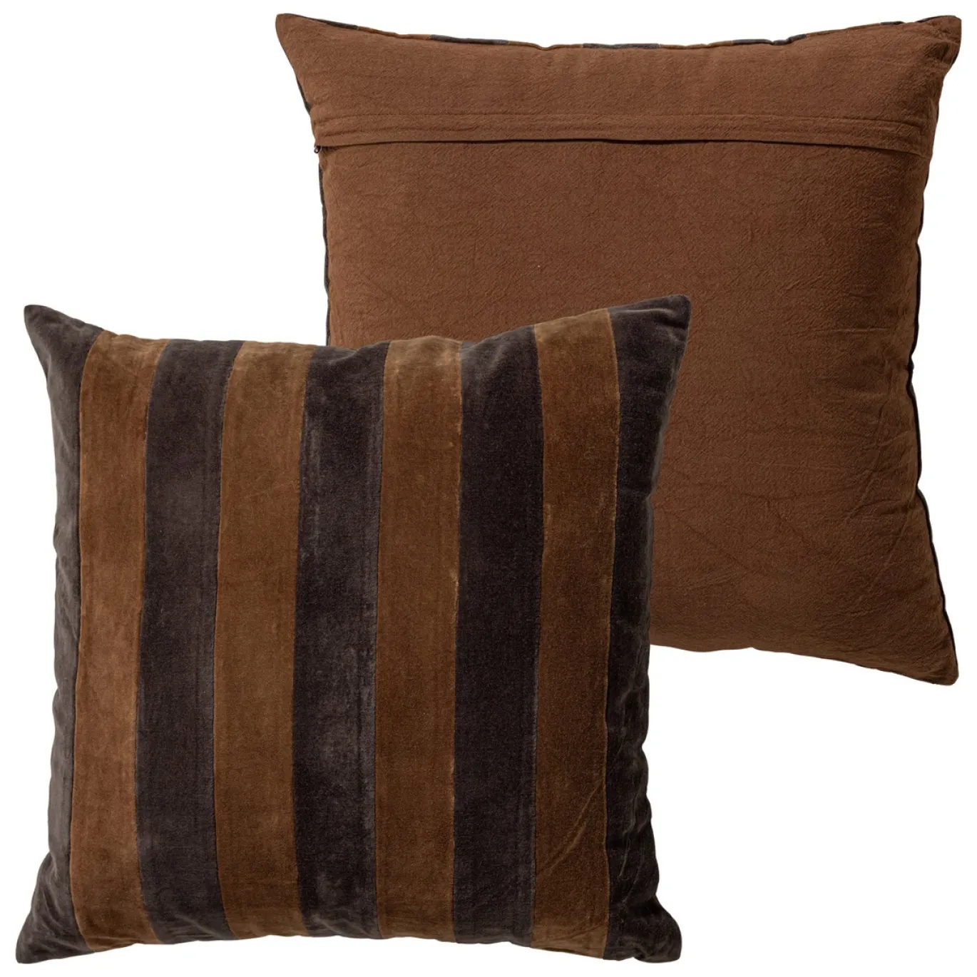 Woood Kussens Rela Bruin/Ecru Set van 4