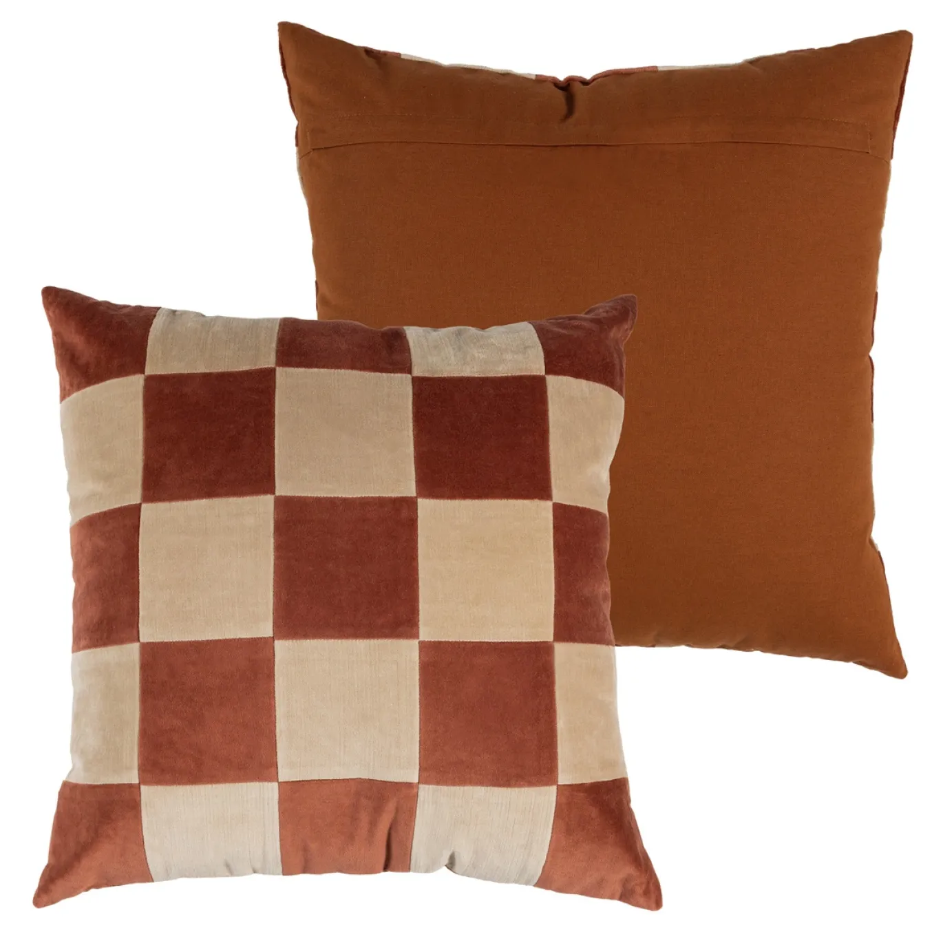 Woood Kussens Zena Roze/roestbruin Set van 4