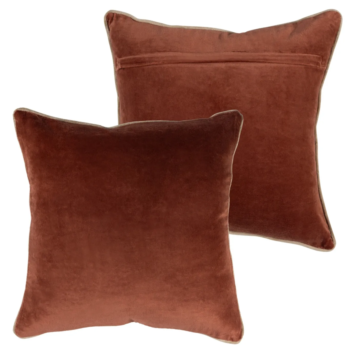 Woood Kussens Zena Roze/roestbruin Set van 4