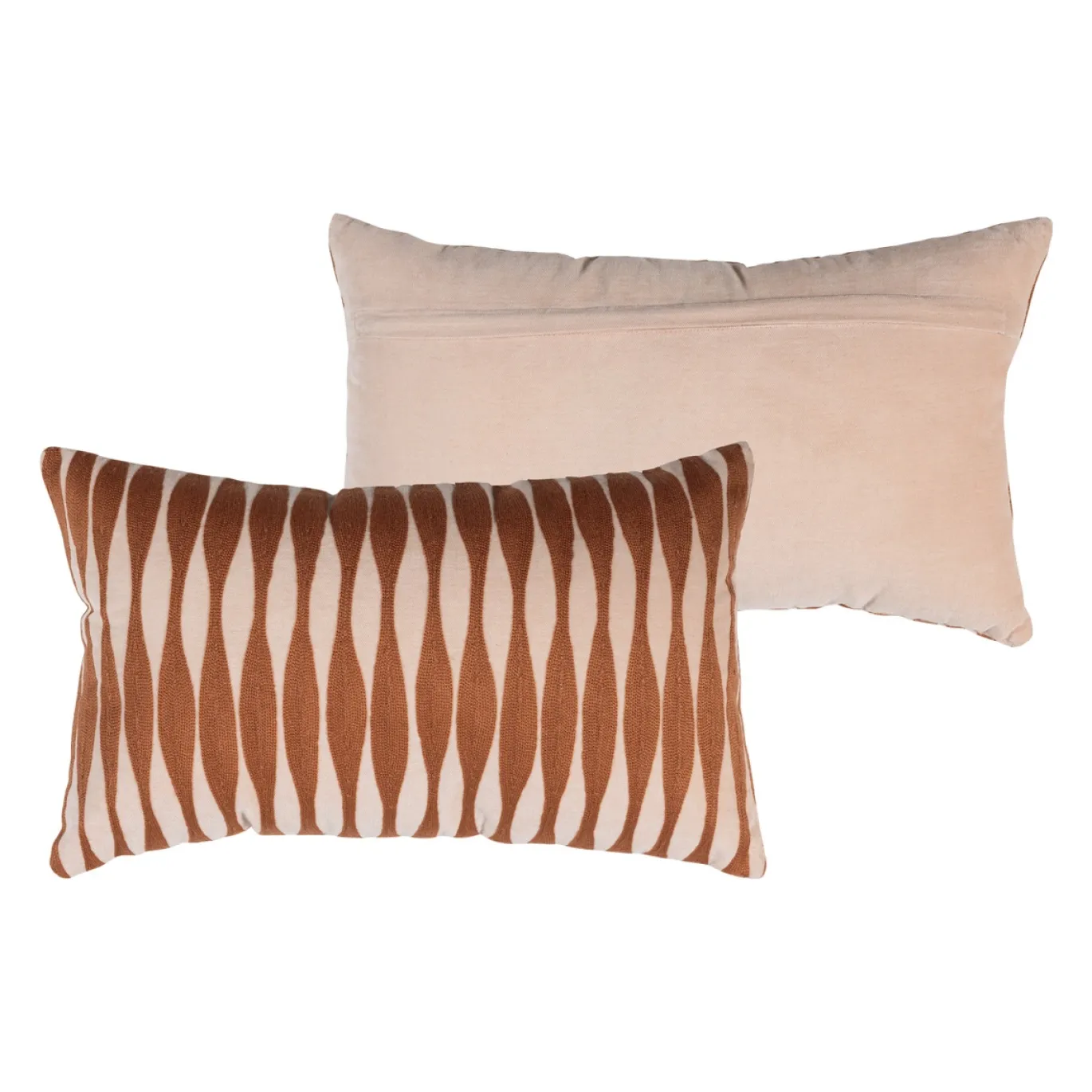 Woood Kussens Zena Roze/roestbruin Set van 4