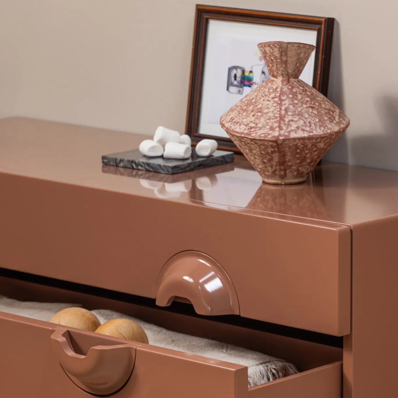 Woood Ladekast/commode Merge Oudroze