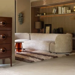 Woood Ladekast Merge 6 Lades Hout Bruin/Rood