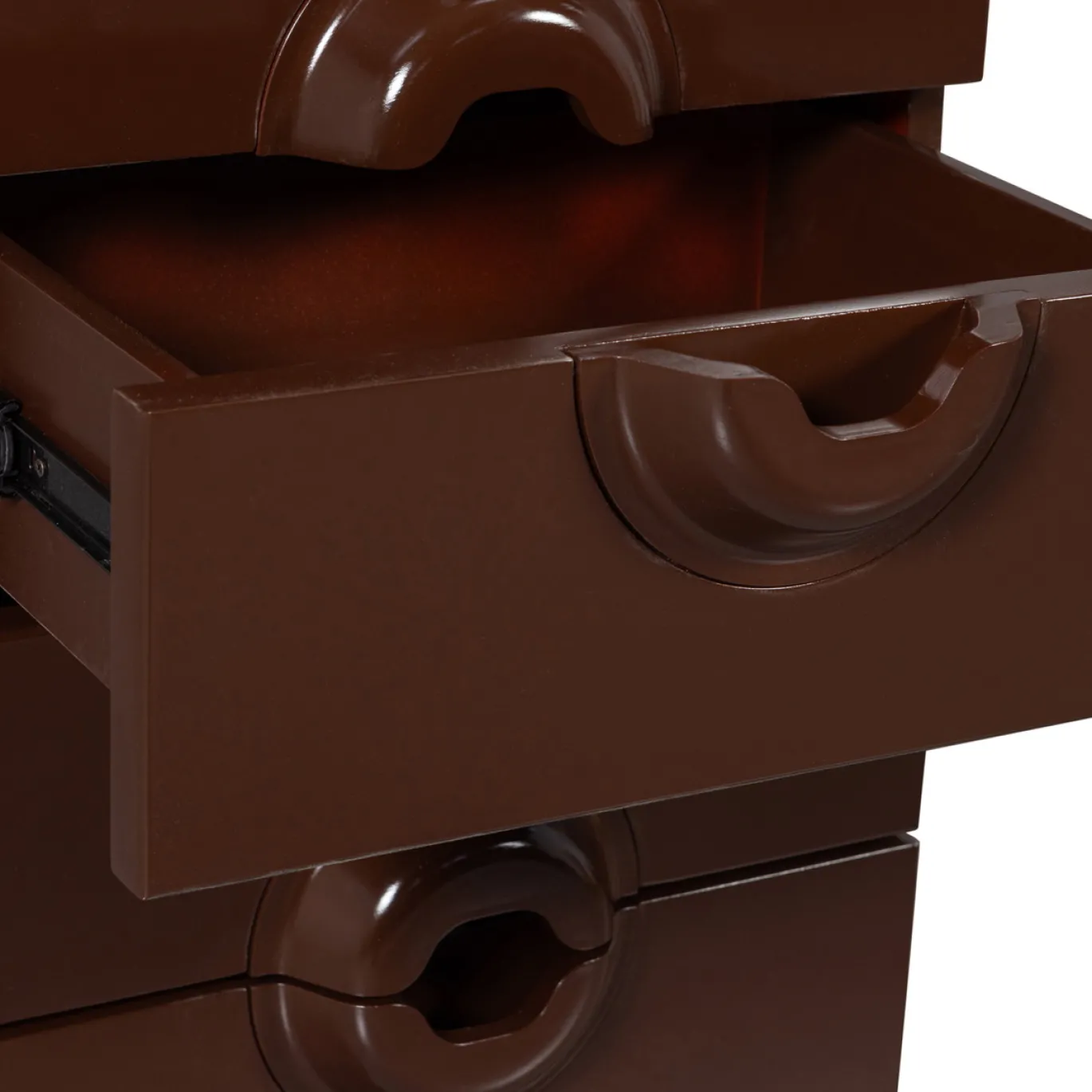 Woood Ladekast Merge 6 Lades Hout Bruin/Rood
