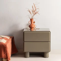 Woood Ladekast/nachtkastje Lustra Hout Hoogglans Groen