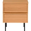 Woood Ladekast/nachtkastje Tours 2 Lades Melamine/MDF Naturel