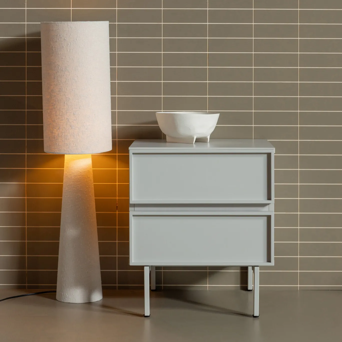 Woood Ladekast/nachtkastje Tours 2 Lades Melamine/MDF Zand