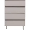 Woood Ladekast Tours 4 Lades Melamine/MDF Zand