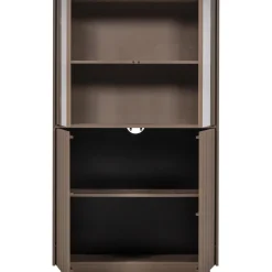 Woood Lage Vitrinekast Nova Grenen Truffel Bruin