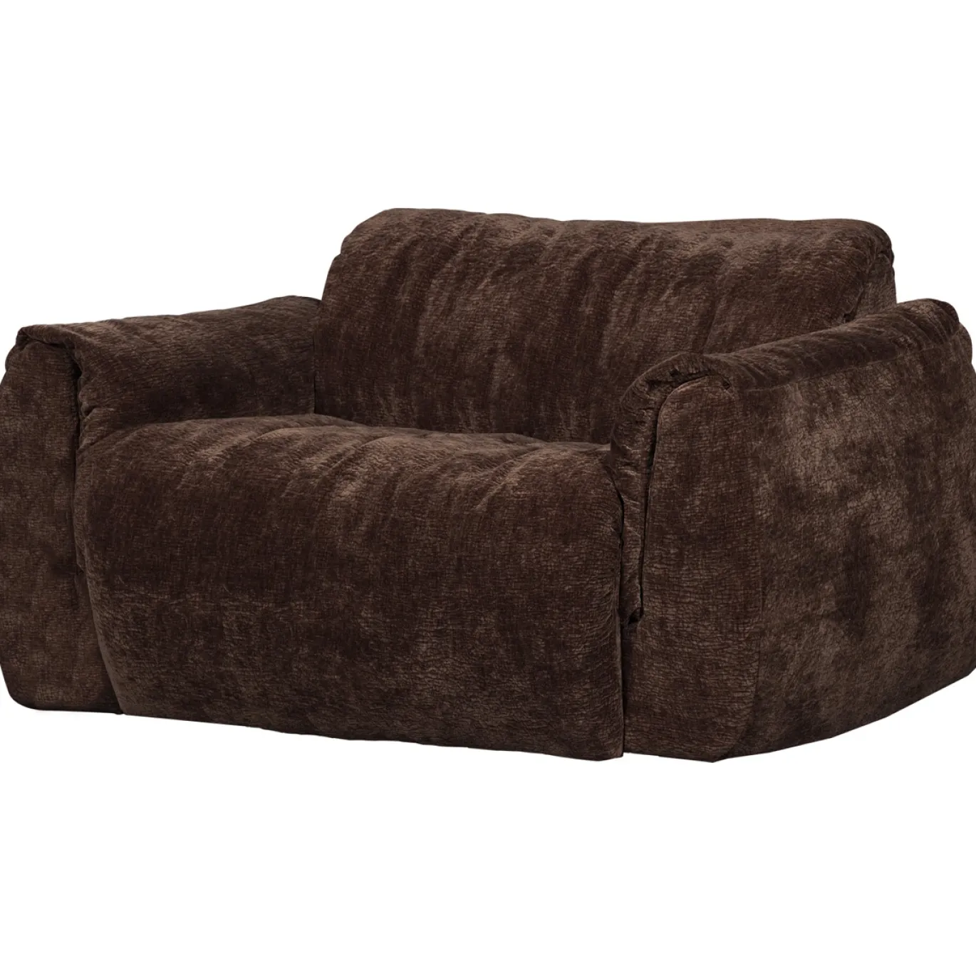 Woood Loveseat Baggy 3d Chenille Donkerbruin