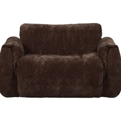 Woood Loveseat Baggy 3d Chenille Donkerbruin