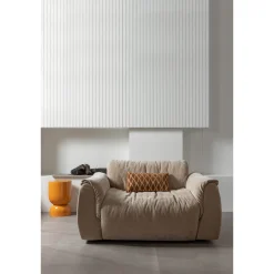 Woood Loveseat Baggy 3d Chenille Zand