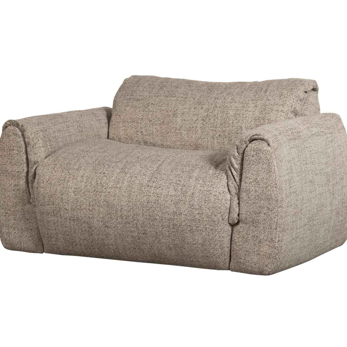 Woood Loveseat Baggy Geweven Stof Bruin Melange