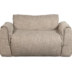 Woood Loveseat Baggy Geweven Stof Bruin Melange