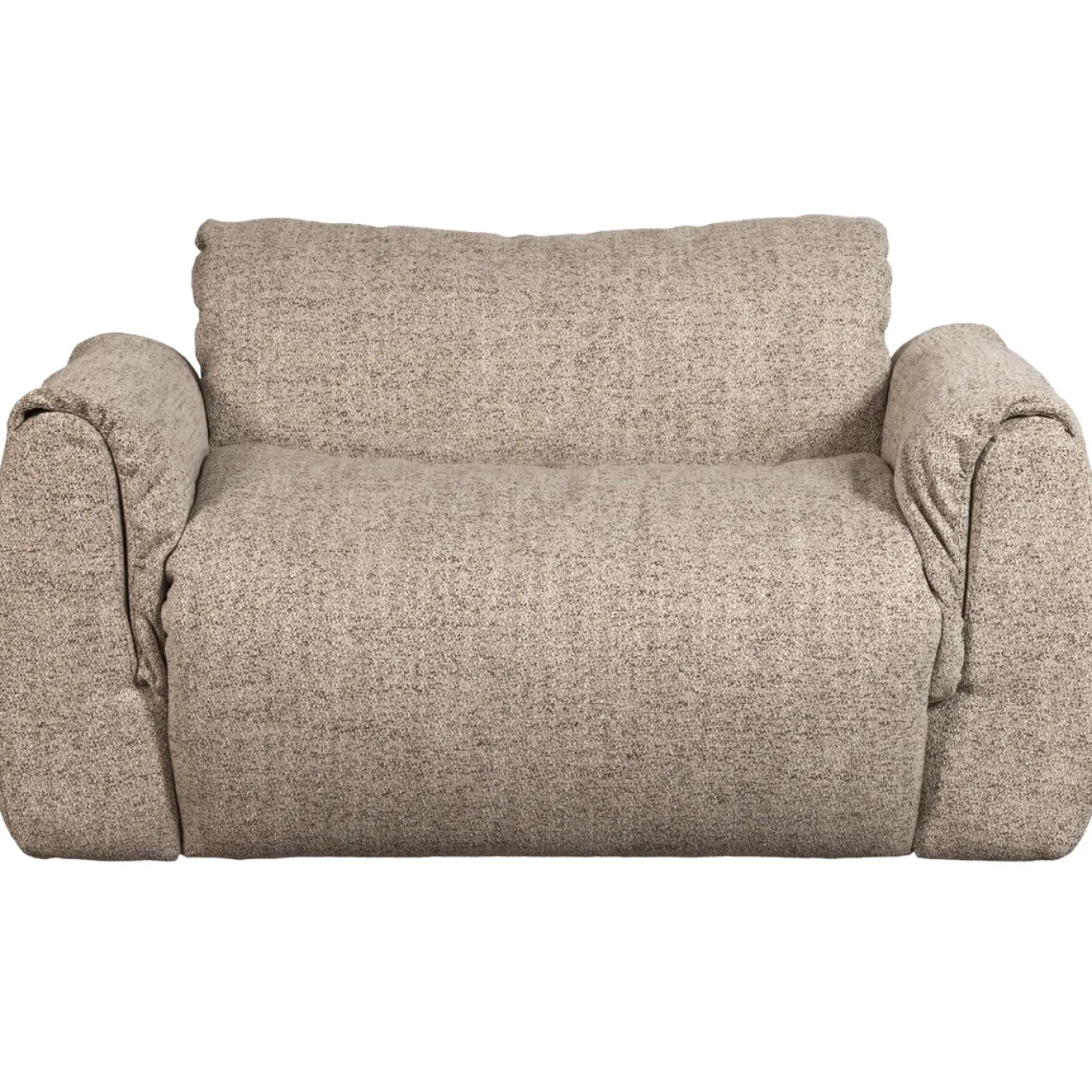 Woood Loveseat Baggy Geweven Stof Bruin Melange