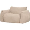 Woood Loveseat Baggy Geweven Chenille Zand