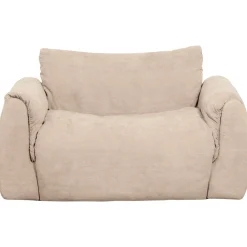 Woood Loveseat Baggy Geweven Chenille Zand