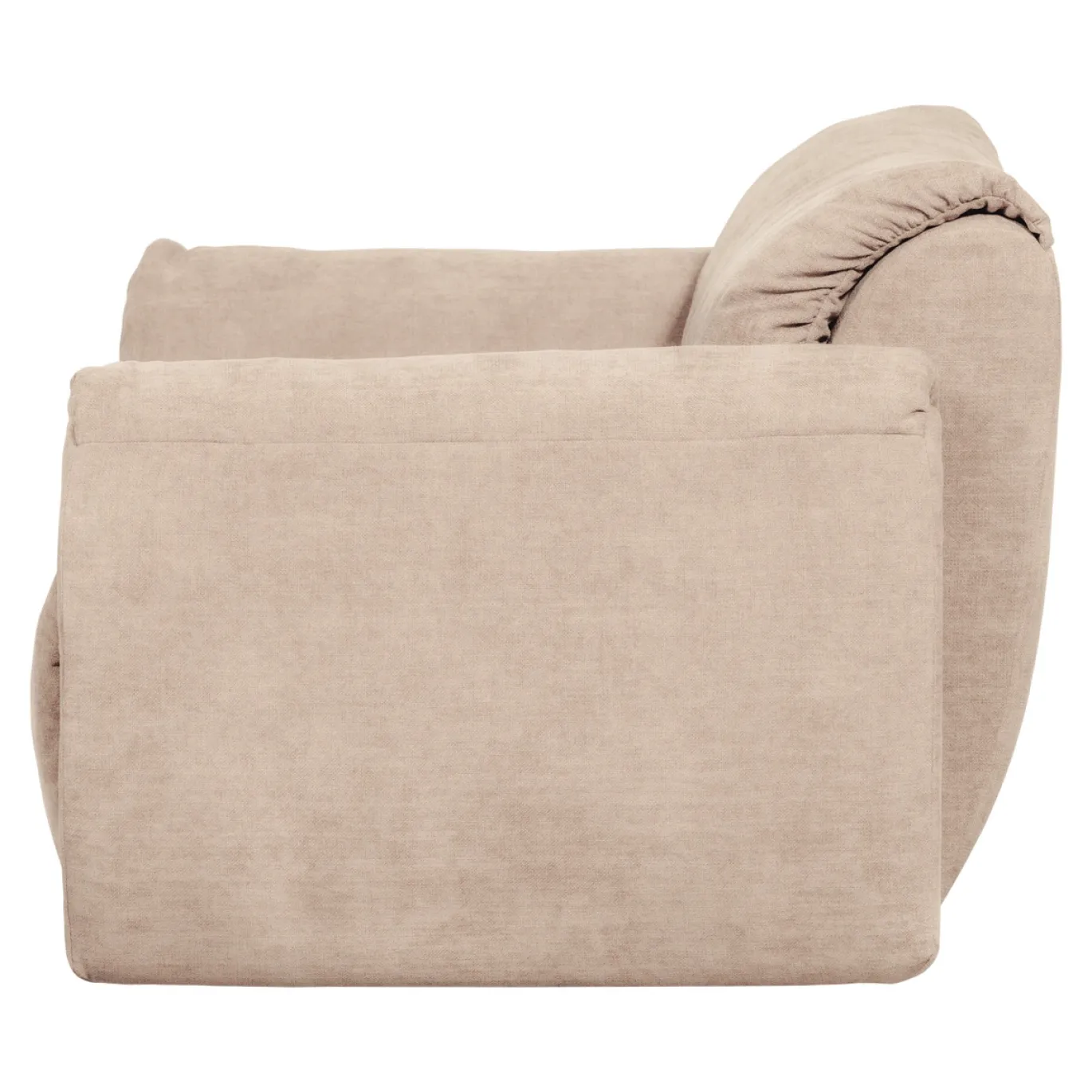 Woood Loveseat Baggy Geweven Chenille Zand