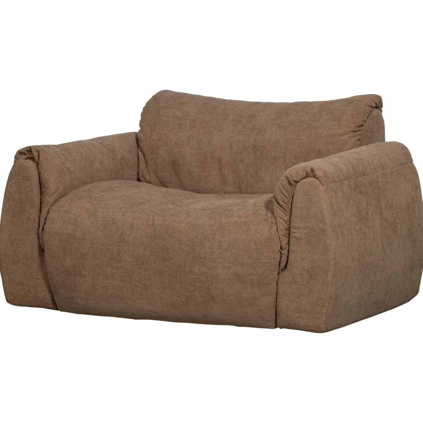 Woood Loveseat Baggy Geweven Chenille Bruin