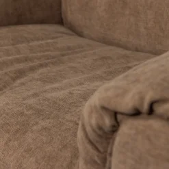 Woood Loveseat Baggy Geweven Chenille Bruin