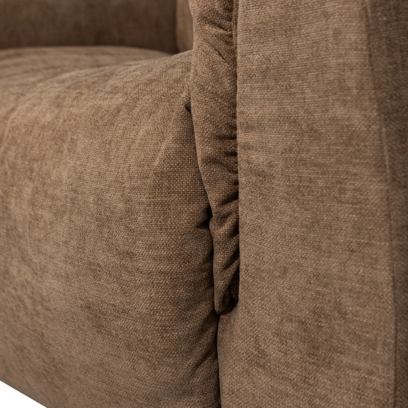 Woood Loveseat Baggy Geweven Chenille Bruin