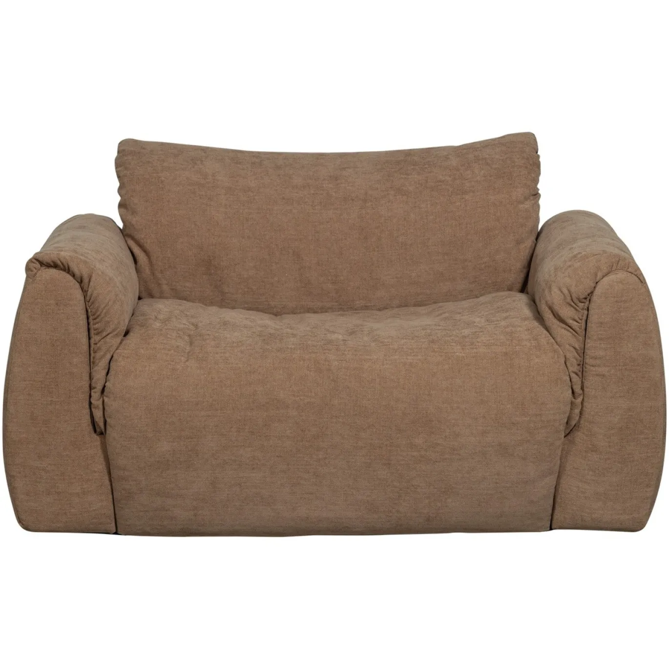 Woood Loveseat Baggy Geweven Chenille Bruin