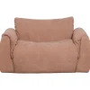 Woood Loveseat Baggy Geweven Chenille Oudroze