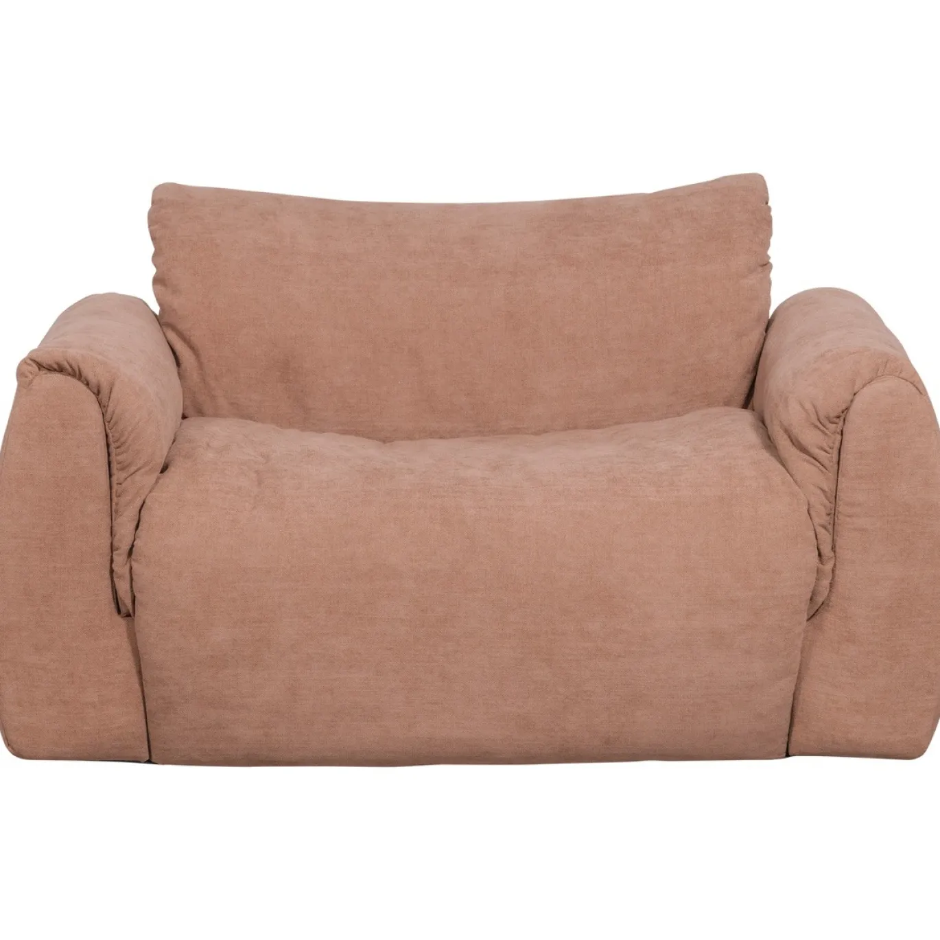 Woood Loveseat Baggy Geweven Chenille Oudroze